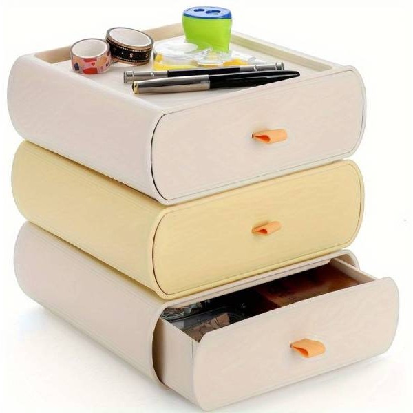 Organizador de escritorio de tres niveles