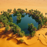 Cómo se forman los oasis en el desierto si allí casi no llueve y las temperaturas son extremas