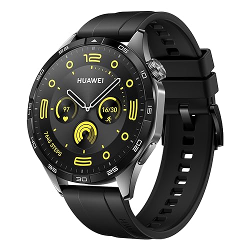 HUAWEI Correa de fluoroelastómero negra de 46 mm, negro, 46 MM, Moderno
