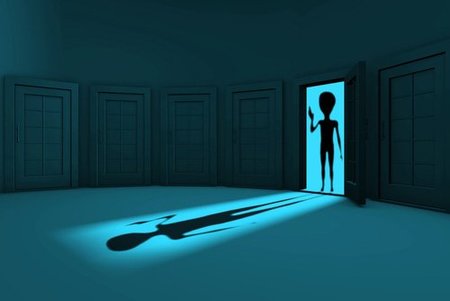 Un extraterreste quiere pilotar un avión hasta su planeta