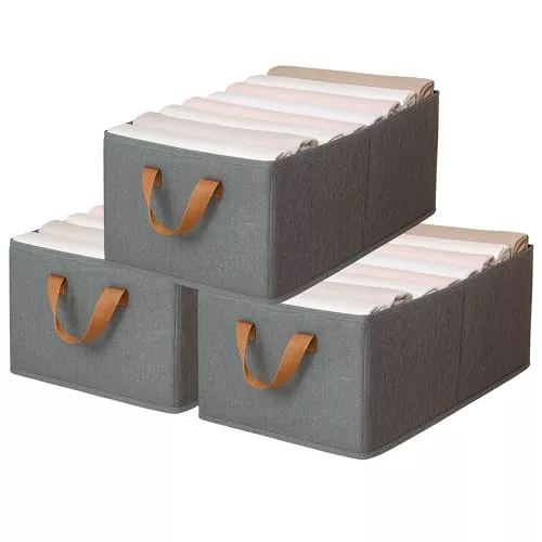 KATTAO Cajas Organizadoras XL (46x28x20cm) Organizador Armario Ropa – Caja Organizadora