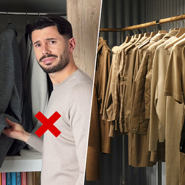 Si tus abrigos se arrugan en el armario porque no caben, este es el truco para colgarlos y que siempre luzcan impecables