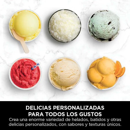 Ninja CREAMi Deluxe NC502EU Heladera multifunción con 2 tarrinas, 10 programas, prepara Helado, Gelato, Sorbete, Yogur congelado, Batido, Granizado y más
