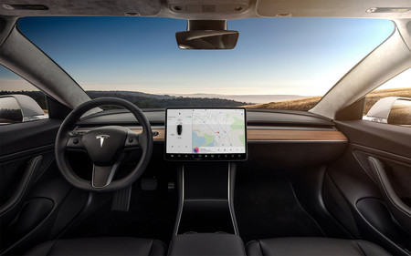 Evolución diseño coches Tesla Model 3 Interior