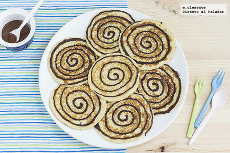Tortitas americanas en espiral. Receta