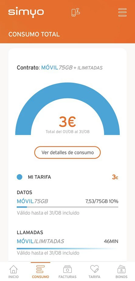 Consumo Simyo
