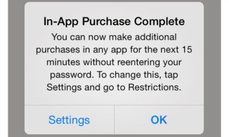 iOS 7.1 incorpora una "ventana" de compras in-app de 15 minutos