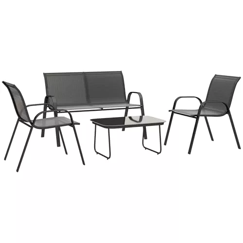 Outsunny Conjunto de Jardín Exterior 4 Piezas