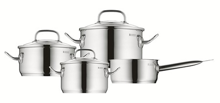 Oferta flash en la batería de cocina de cuatro piezas WMF Profi Plus de acero inoxidable: su precio es de 76,99 euros en Amazon