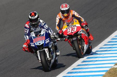 Jorge Lorenzo y Marc Márquez en Motegi