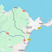 La frontera de Ceuta y Melilla en Google Maps lleva años siendo una línea de puntos. Ahora Bruselas decidirá si incumple la DSA
