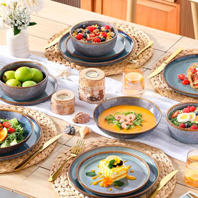 Una de las vajillas de gres mejor valoradas en Amazon es estilo Ikea y destaca por su bonito diseño que atrae miradas