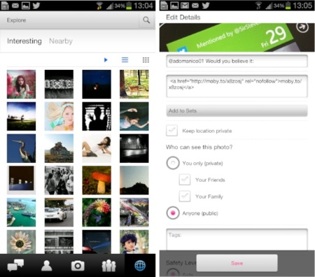 Flickr renueva su aplicación oficial para Android