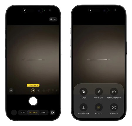 Modo retrato sem Modo Noturno disponível