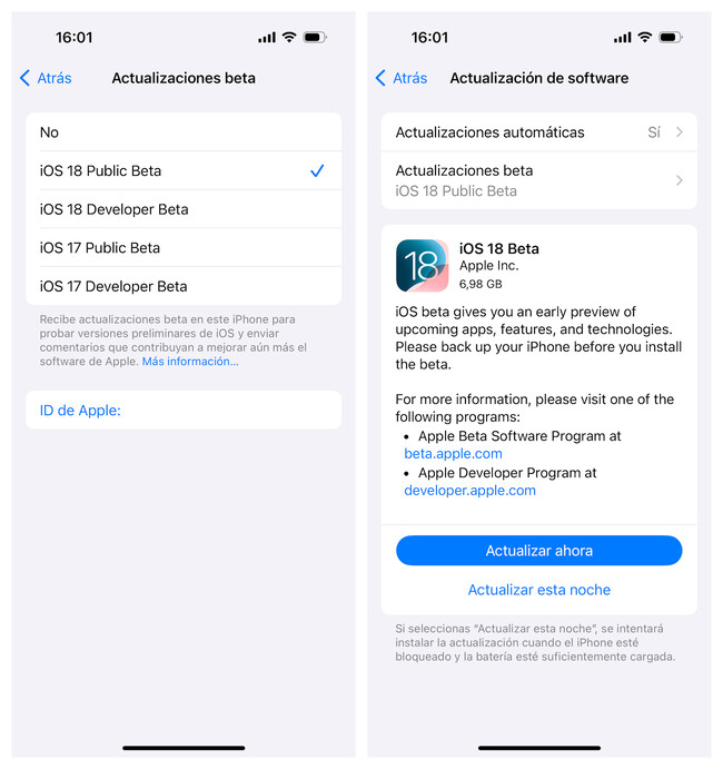 La primera beta pública de iOS 18 ya está aquí. Así puedes descargarla ...