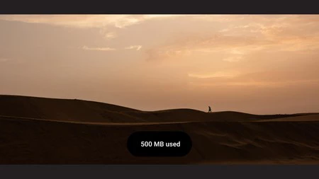 データ費用の通知は次のようになります。
