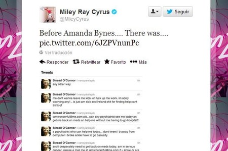 Miley Cyrus le recuerda a Sinead O'Connor que un día perdió la cabeza