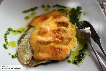 Receta de rodaballo al horno con sorpresa de gambas al ajillo para San Valentín