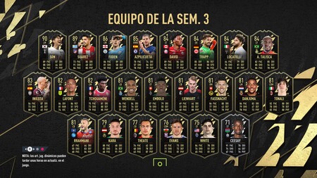 Guía FIFA 22. TOTW: Equipo de la Semana 3, del 7 al 13 de octubre de 2021