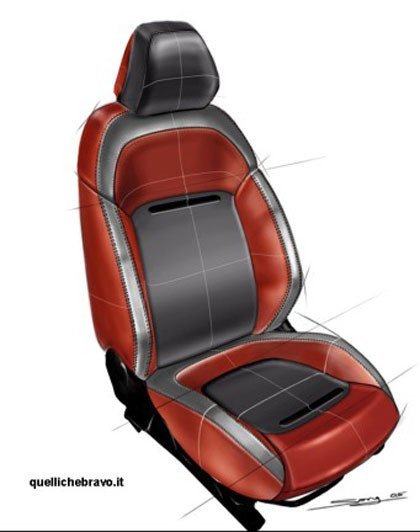 Bocetos del interior del Fiat Bravo