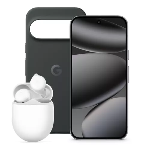 Google Pixel 10 Pro - Smartphone Android Libre con Gemini - Obsidiana, 512GB + Funda Pixelsnap - Obsidiana (Creado Pixel Buds A-Series - Auriculares de Audio con Bluetooth - Blanco