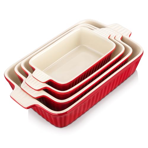 MALACASA Juego de 4 moldes de porcelana 
