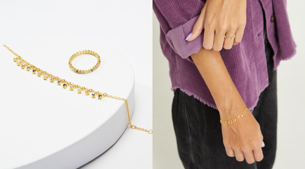 Sujetador De Punto Acolchado Con Aros - Azul Empolvado - MUJER | H&M ES