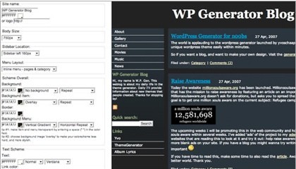 Wordpress Theme Generator