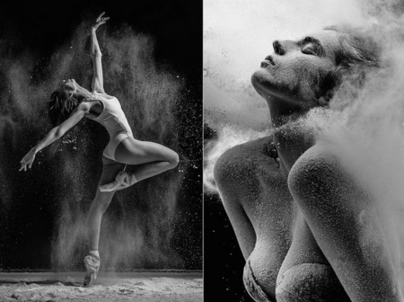 El fotógrafo Alexander Yakolev baña a bailarinas en harina y el resultado es increíble