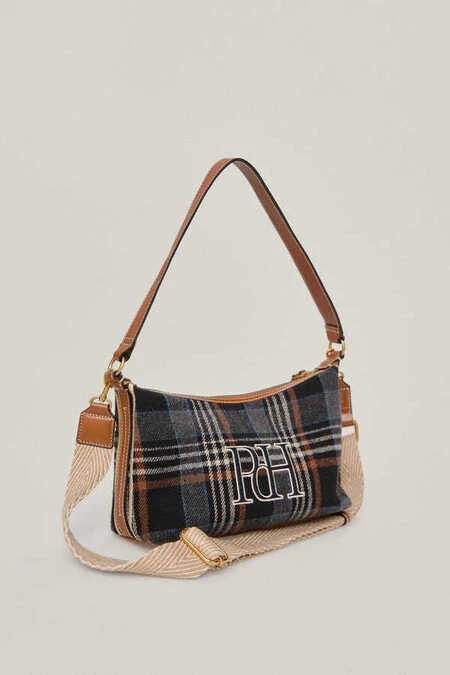 Bolso baguette tejido cuadros