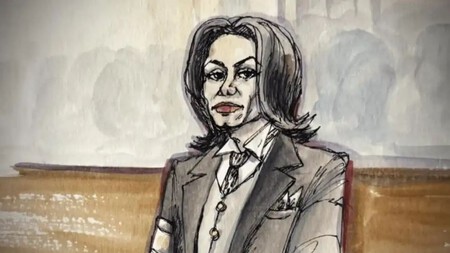 Retrato de Michael Jackson durante el juicio de 2005