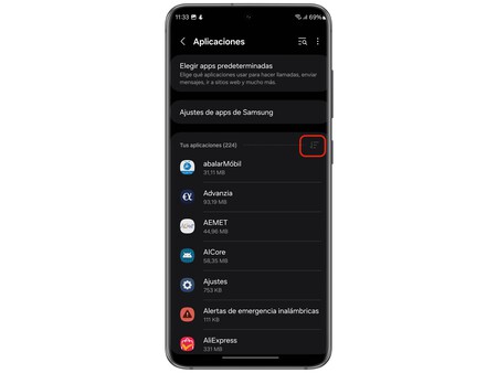 Borrar datos app Teclado Samsung