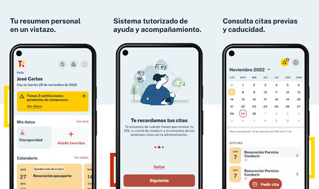 Capturas de pantalla promocionales de Mi Carpeta Ciudadana
