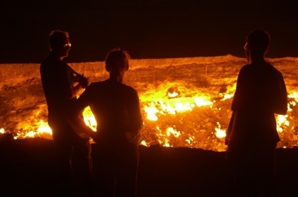 Un infierno en llamas en Turkmenistán