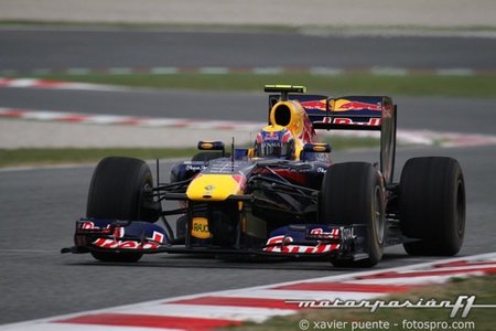 Mark Webber, el más rápido en el primer día de tests en Montmeló