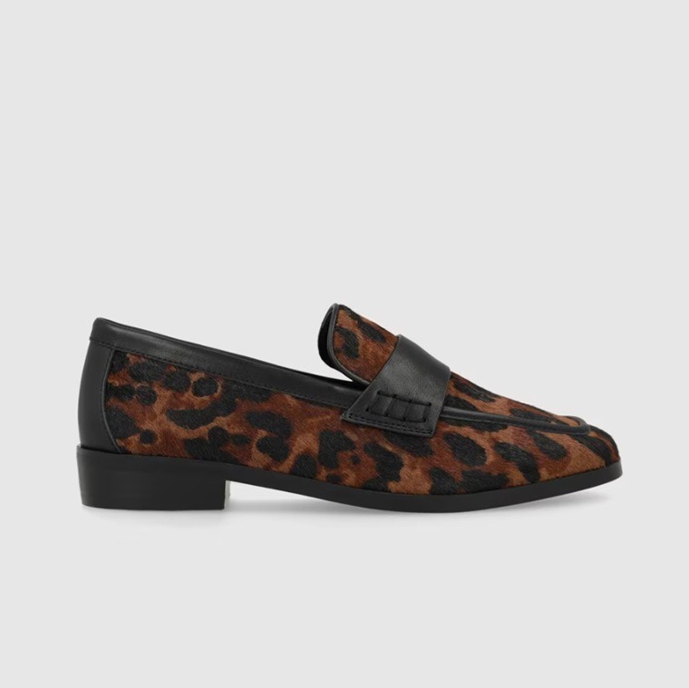 Mocasines de piel efecto animal print de Lodi


