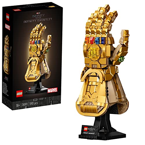 LEGO Marvel Guantelete del Infinito, Maqueta del Guante de Thanos de los Vengadores, Regalo para Hombres y Mujeres y Frans de Superhéroes, Set de Construcción para Adultos Coleccionable 76191