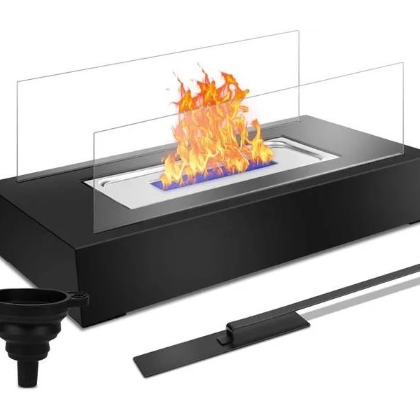 Chimenea de mesa de bioetanol, Chimenea de mesa interior y exterior, Chimenea de bioetanol portátil, Tiempo de combustión infinito

