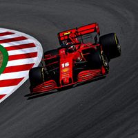 ¡Temerario! Charles Leclerc dio dos vueltas en Montmeló con el cinturón de seguridad de su Ferrari desabrochado