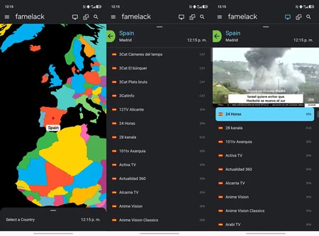 Abrir el mapa, pulsar sobre un país y sobre el canal. Listo