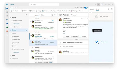 これは、ここ数か月間、Windows 10 および 11 で電子メール クライアントがどのように表示されているかです。画像: マイクロソフト