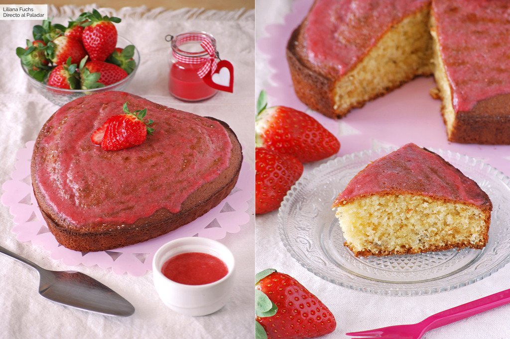 Cake de limón y lavanda con glaseado ligero de fresas: receta romanticona para compartir