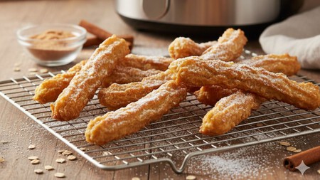 Churros de avena con 5 ingredientes: el postre crujiente que se prepara en freidora de aire en 5 minutos