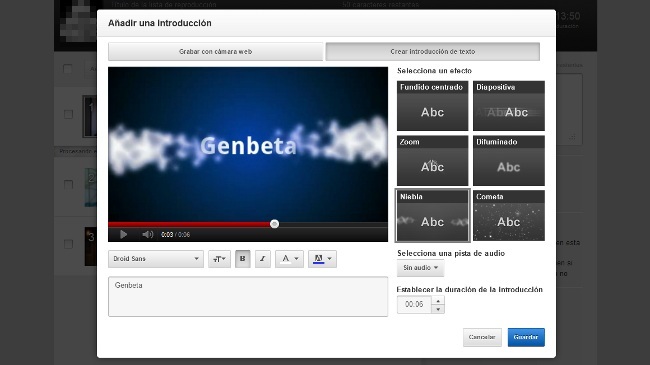 YouTube permite incluir 