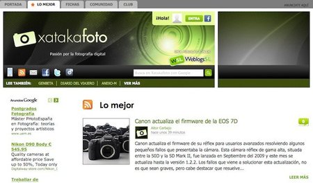 Nuevas funciones en Xataka Foto: pestaña con "Lo mejor" y más integración con Facebook