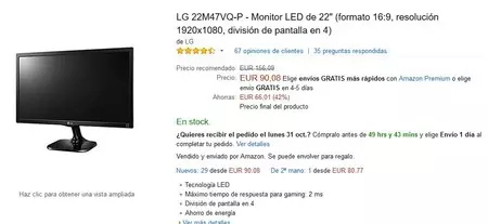 Monitor Lg 22m47vq P Amazon