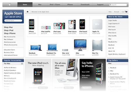 Nuevo diseño para la web de la Apple Store