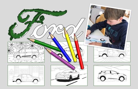 ¿Tu hijo es fanático de los coches? Ford ha creado un centro de entretenimiento con dibujos de sus modelos para colorear y más actividades