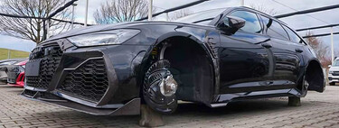 Unos ladrones dejaron varios Audi RS6 y RS7 sobre adoquines en el parking del preparador alemán más bestia: sólo en ruedas y frenos se llevaron más de 300.000 euros 