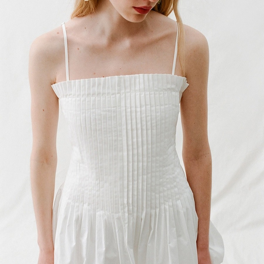 Vestido jaretas globo Blanco Sfera

